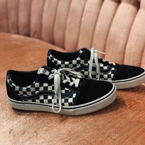 Checkered old skool vans